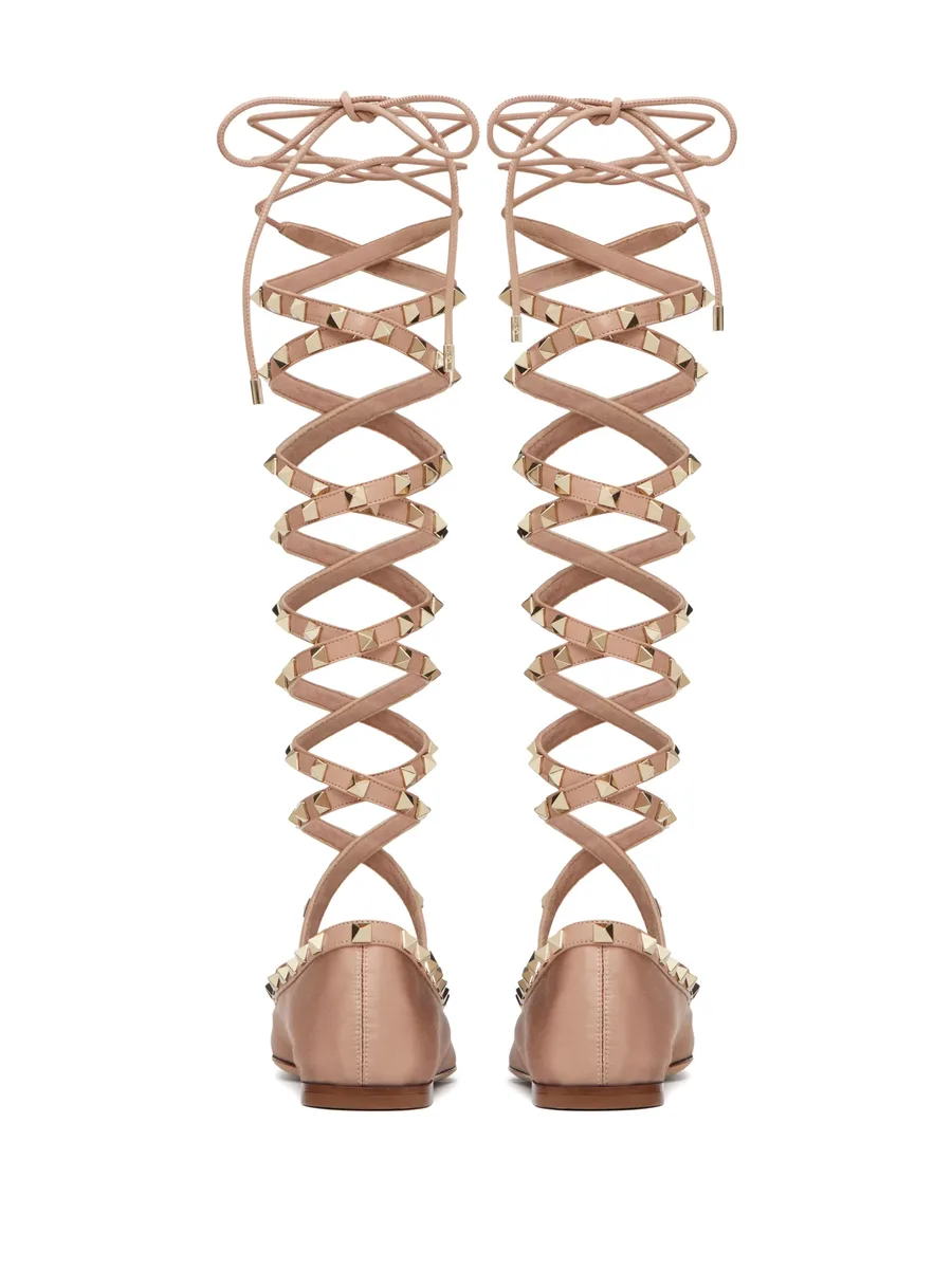 атласные балетки Garavani Rockstud 5