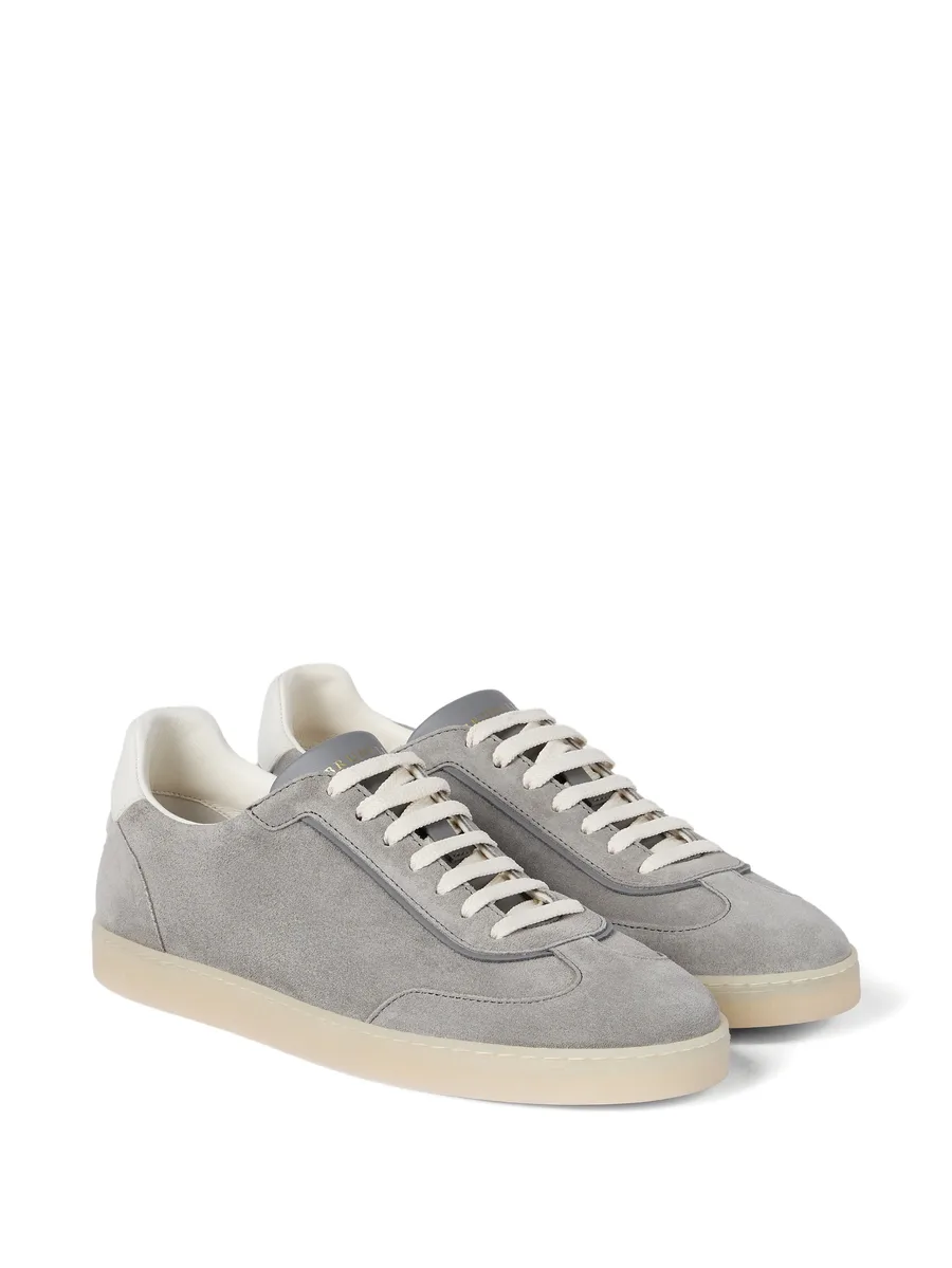 lace-up suede sneakers 3