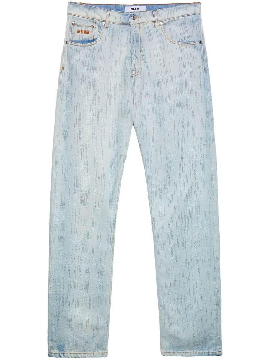 stitch-detail jeans 2