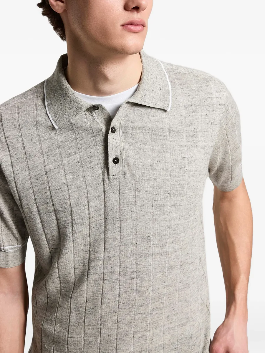 ribbed-trim polo 6