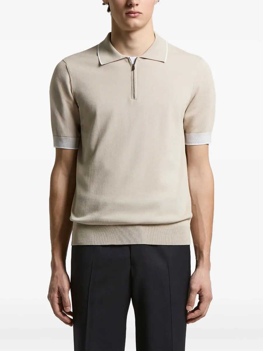 zip short-sleeve polo 1