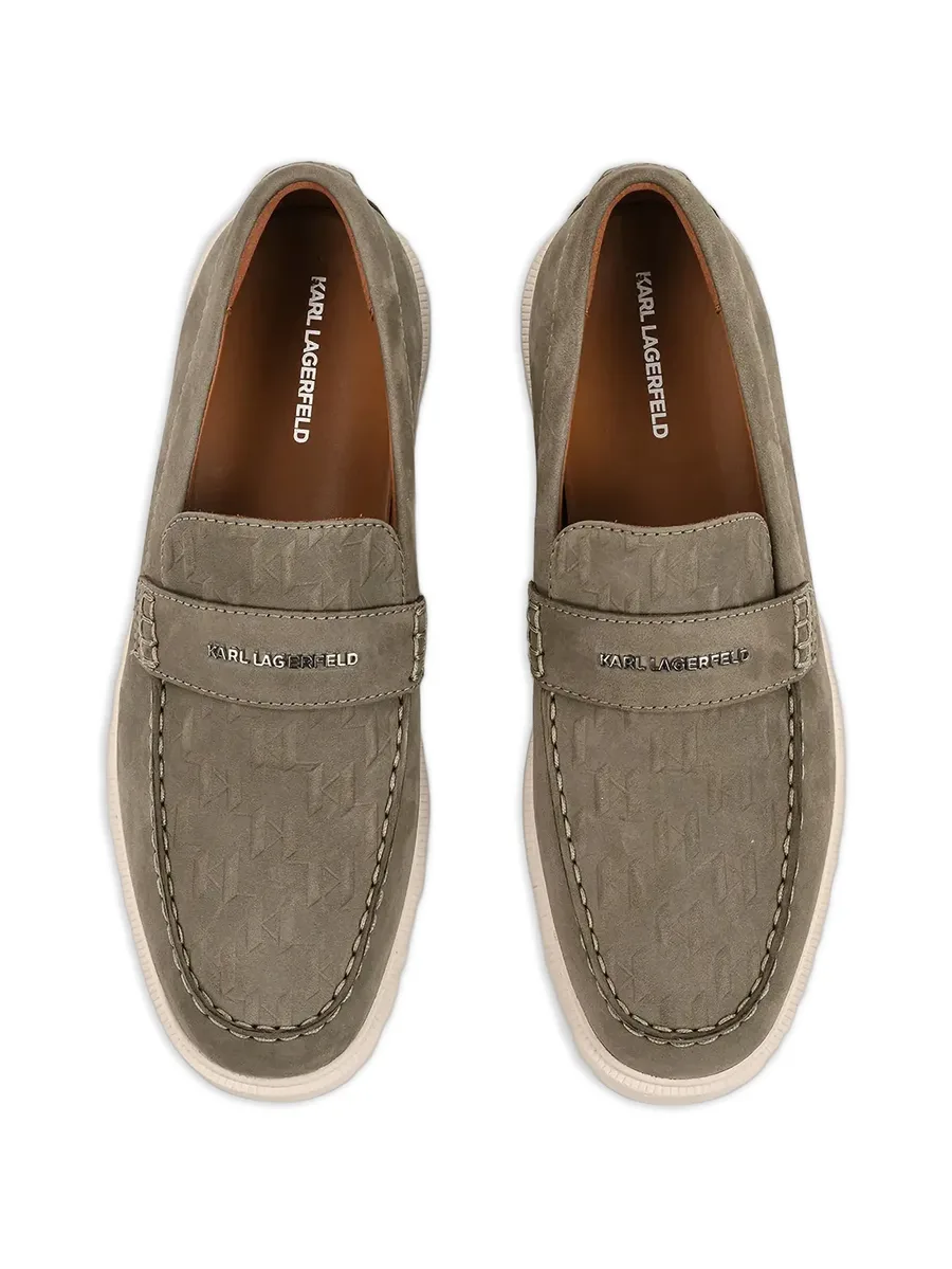 Kori monogram-embossed leather loafers 7