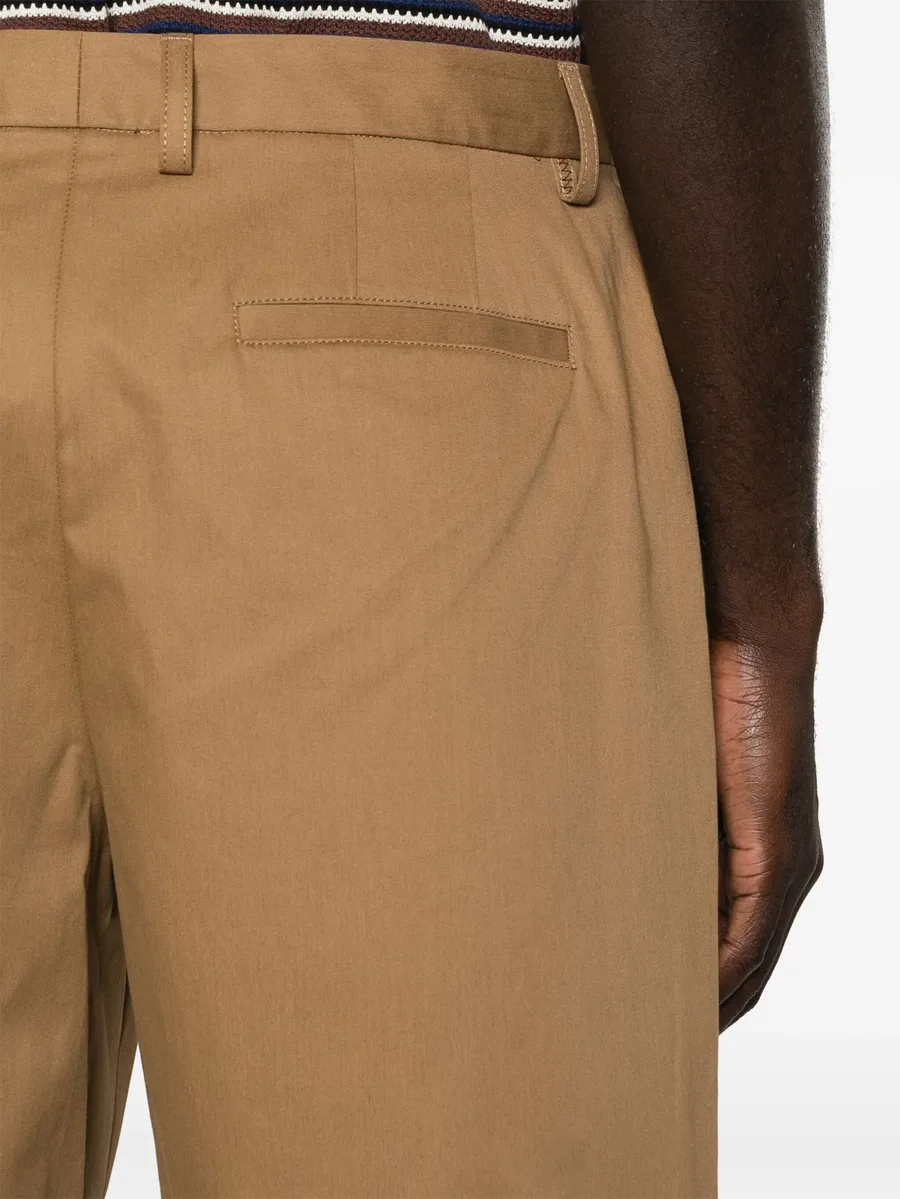 pleated cotton shorts 10