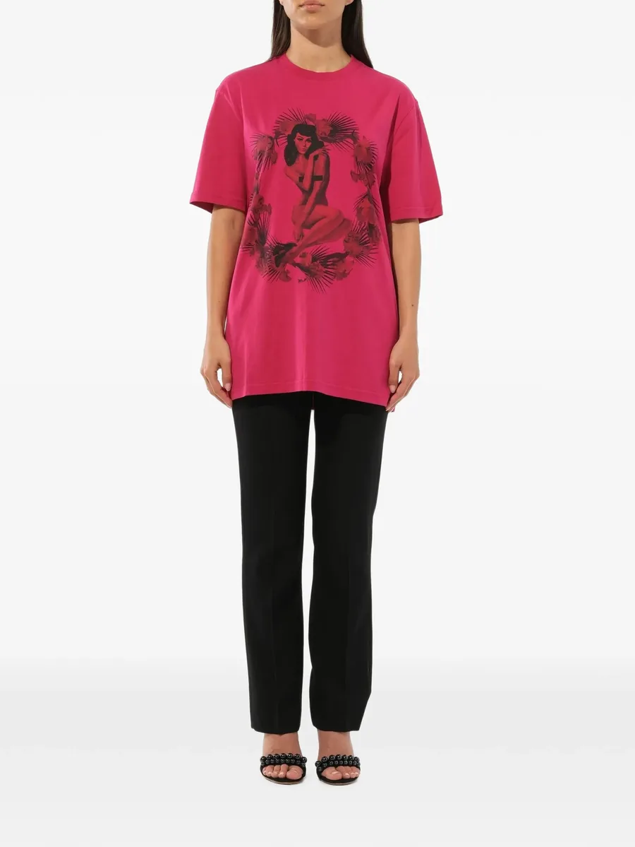 pin-up print T-shirt 2