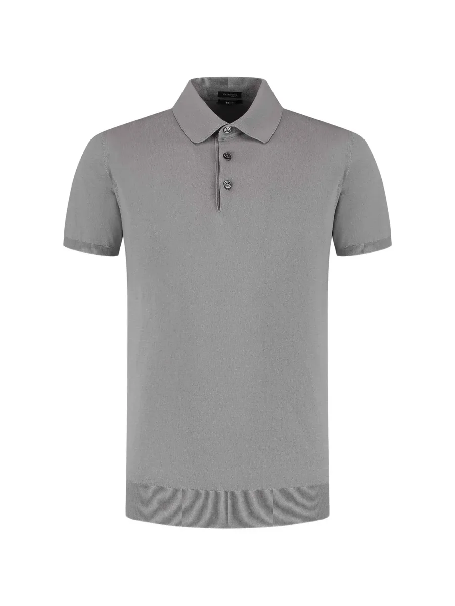 ribbed-hem polo shirt 1