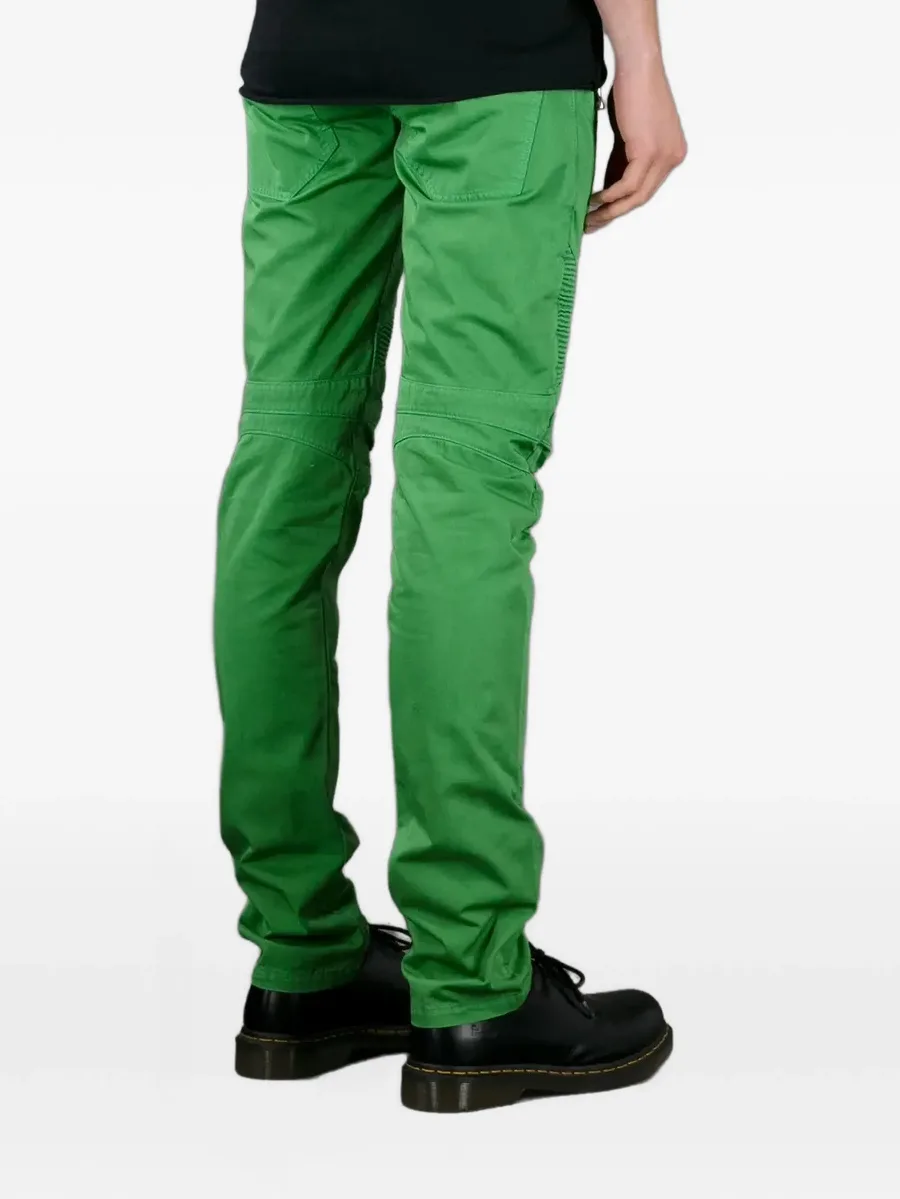 ribbed-panel Biker jeans 7