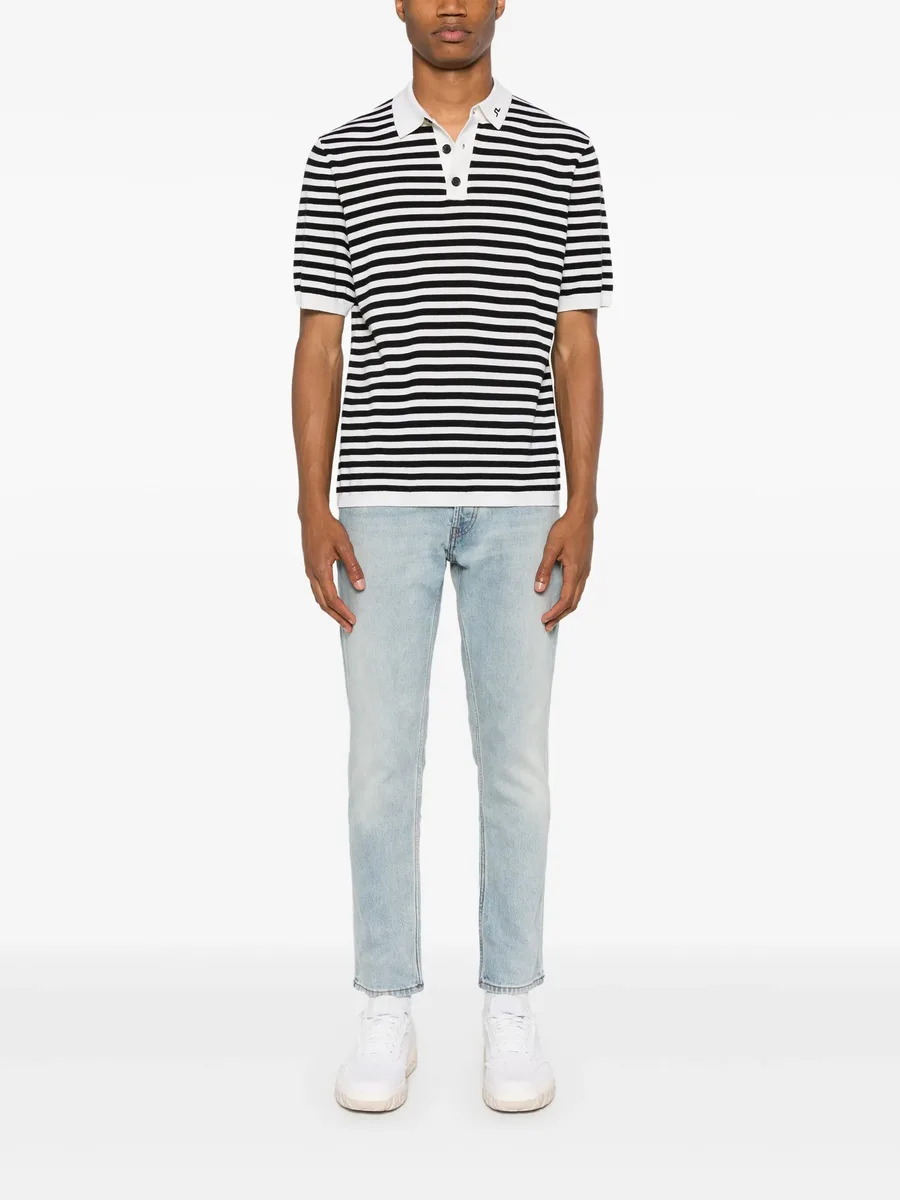 slim-leg cotton-blend jeans 3