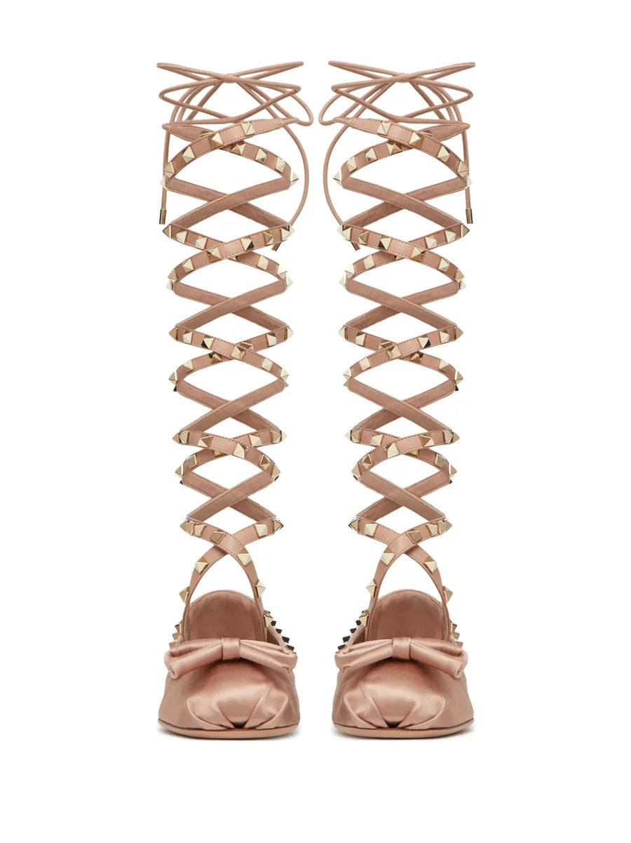 атласные балетки Garavani Rockstud 7