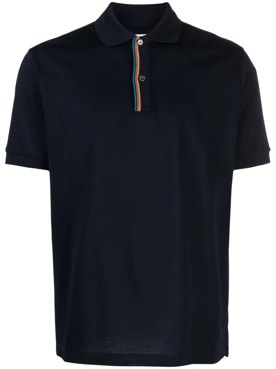 rainbow-stripe cotton polo shirt 1