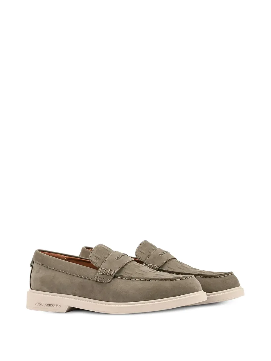 Kori monogram-embossed leather loafers 3