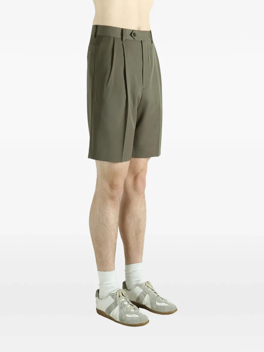 pleated gabardine shorts 5