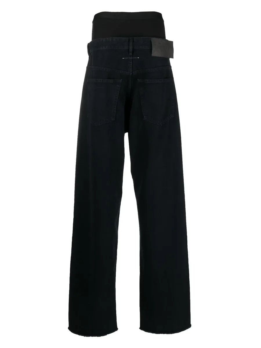 layered-effect straight-leg jeans 3
