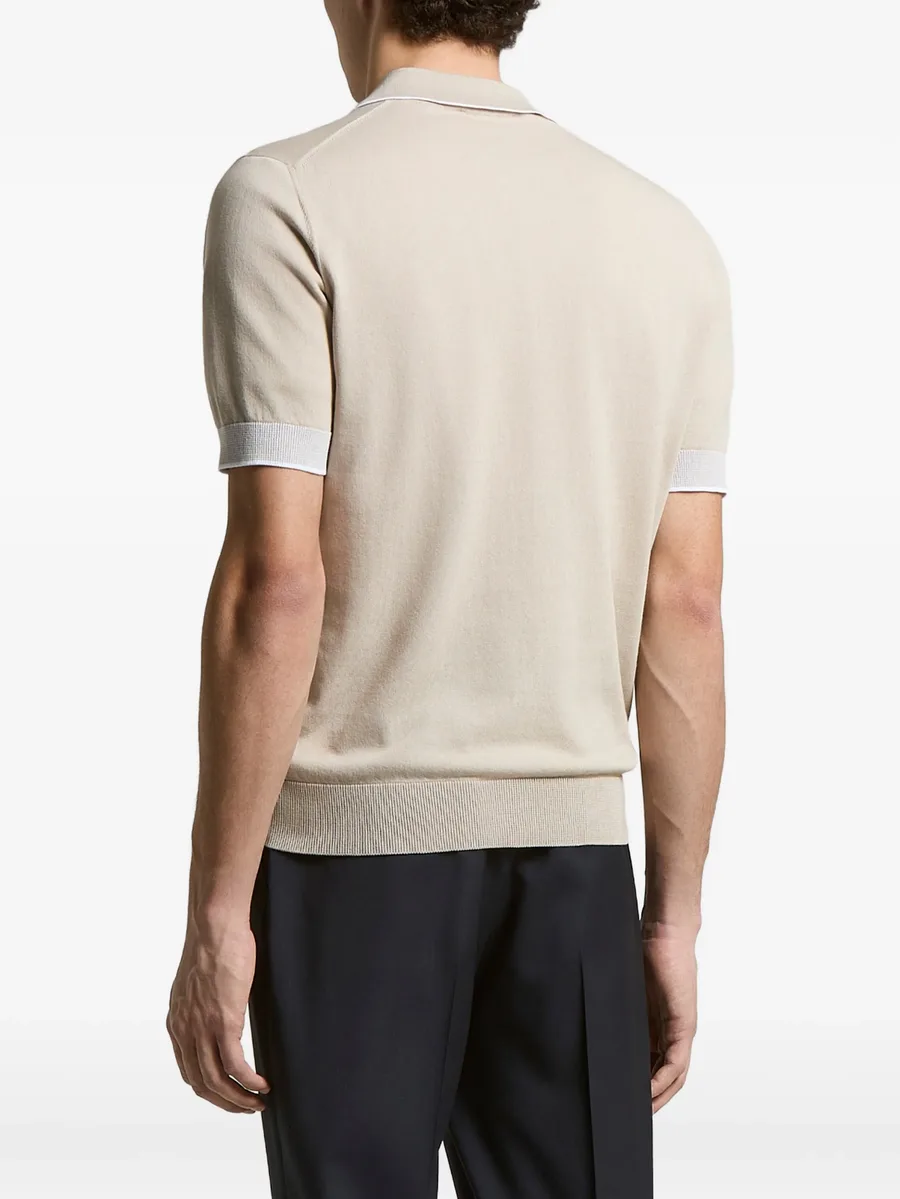 zip short-sleeve polo 3