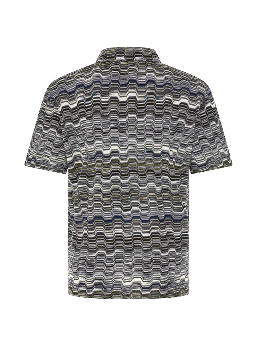 zig-zag jacquard polo shirt 3