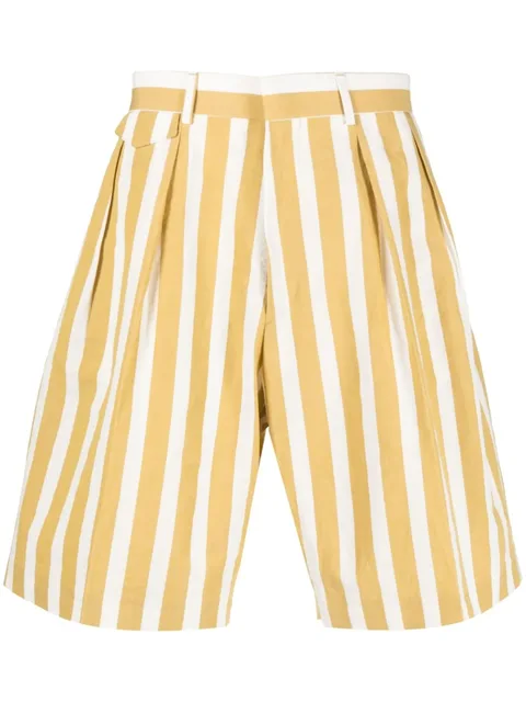 stripe-print shorts