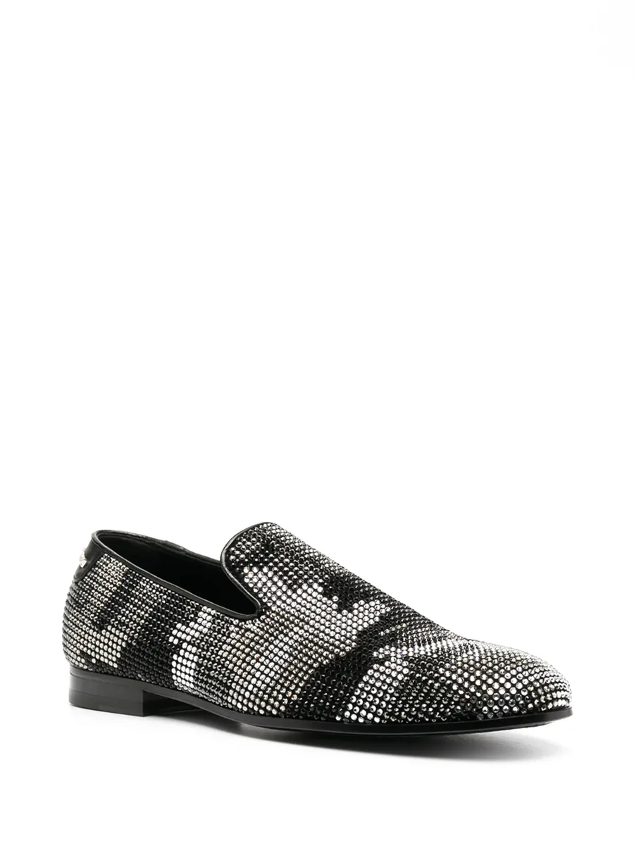 embellished camouflage moccasin loafers 3