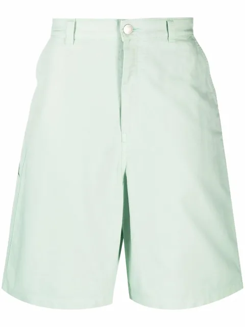 wide-leg loop-strap Bermuda shorts