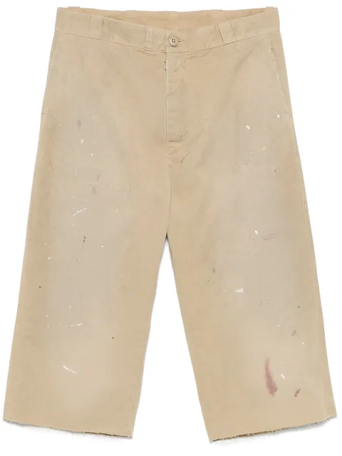 paint-splatter shorts