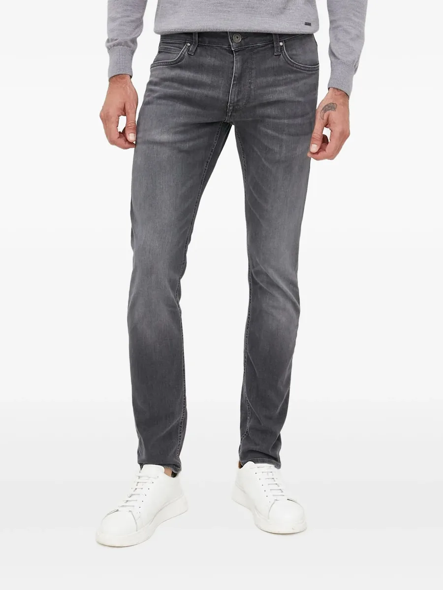 leather-patch jeans 1
