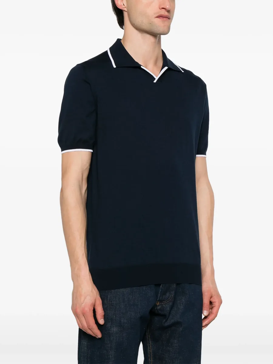 knitted cotton polo shirt 6