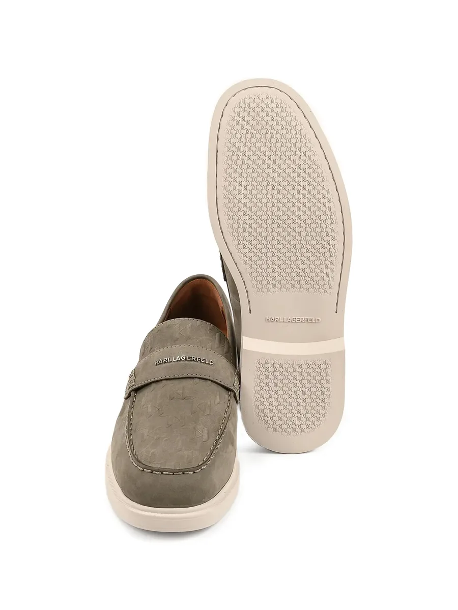 Kori monogram-embossed leather loafers 10