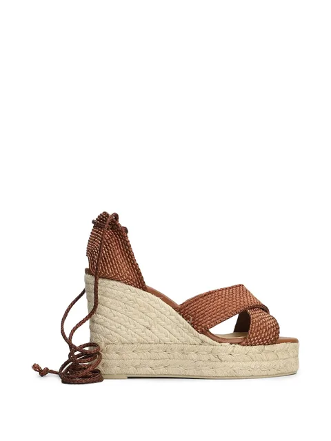 Becca cross-strap wedge sandals
