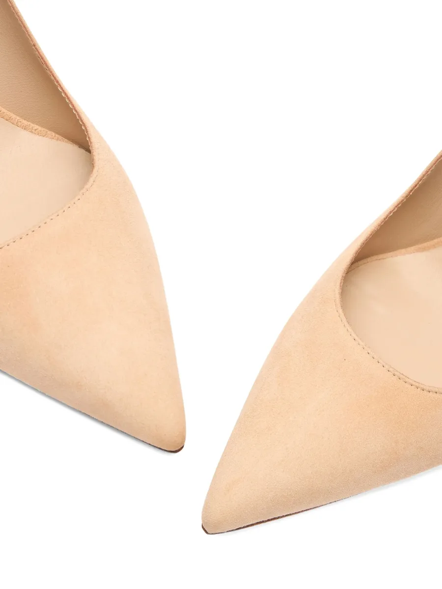 85MM Stuart Power pointed-toe suede pumps 8