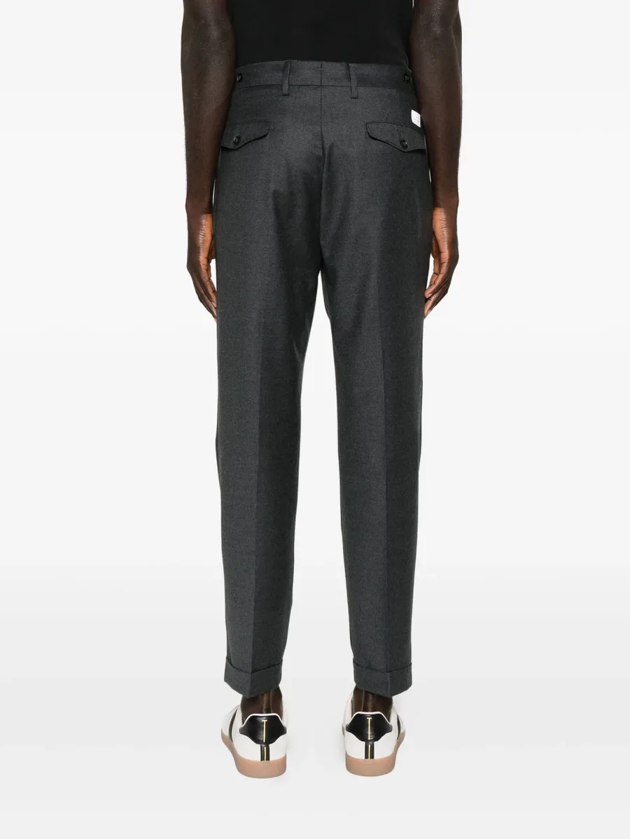 double-pleat flannel trousers 8