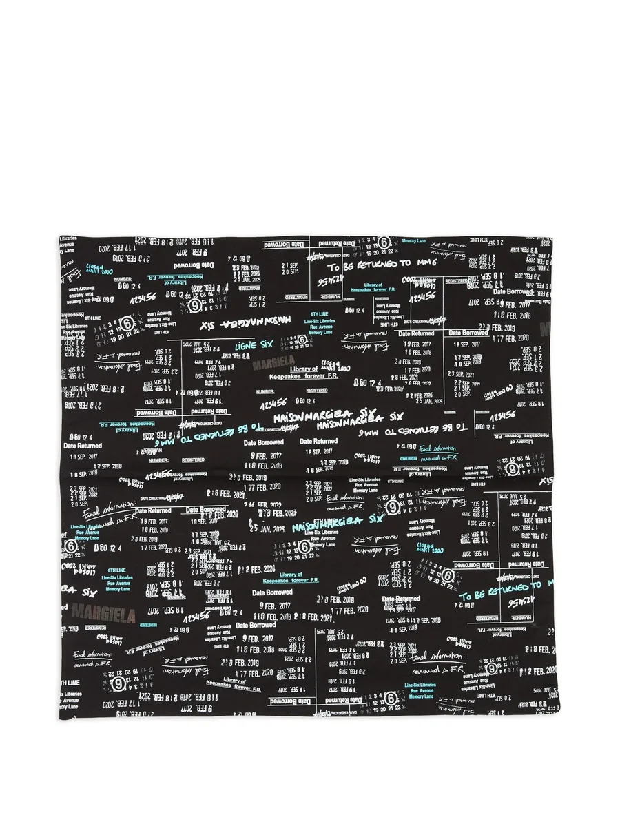Numbers-print scarf 1