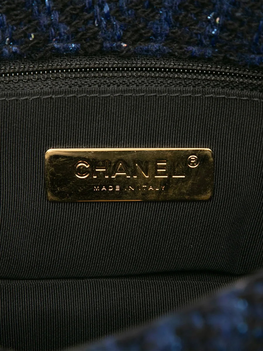 большая сумка-сэтчел Chevron Tweed Sequin 19 Flap (2020 год) 11