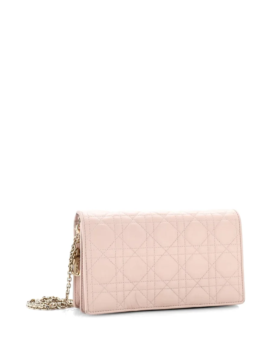стеганый клатч Lady Dior Chain Pouch Cannage 4