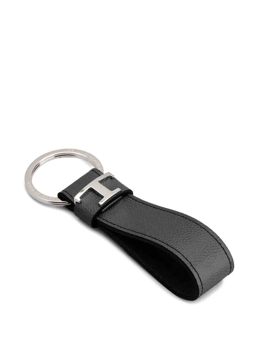 leather T-logo keyring 3