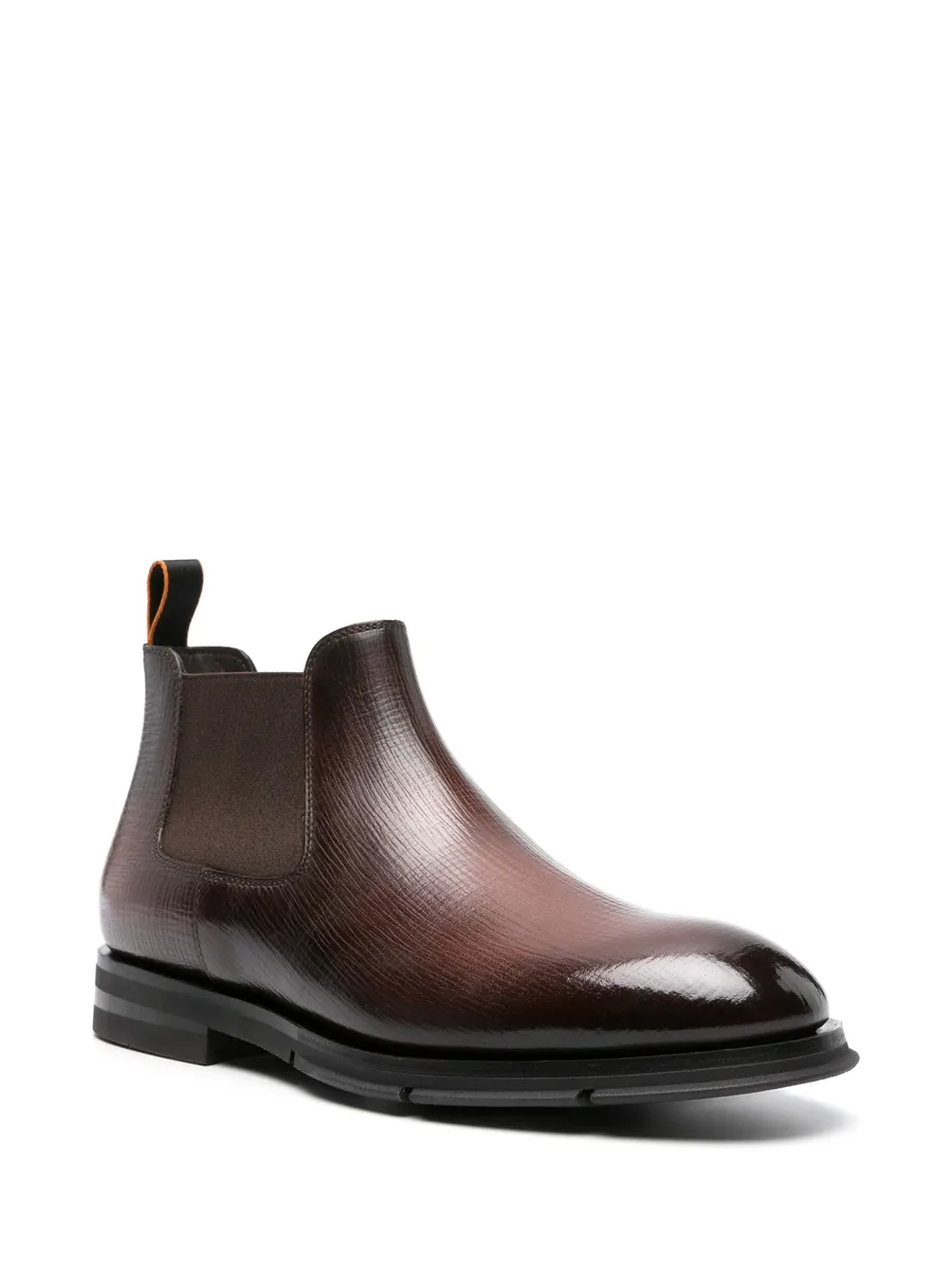 textured leather chelsea boots 3