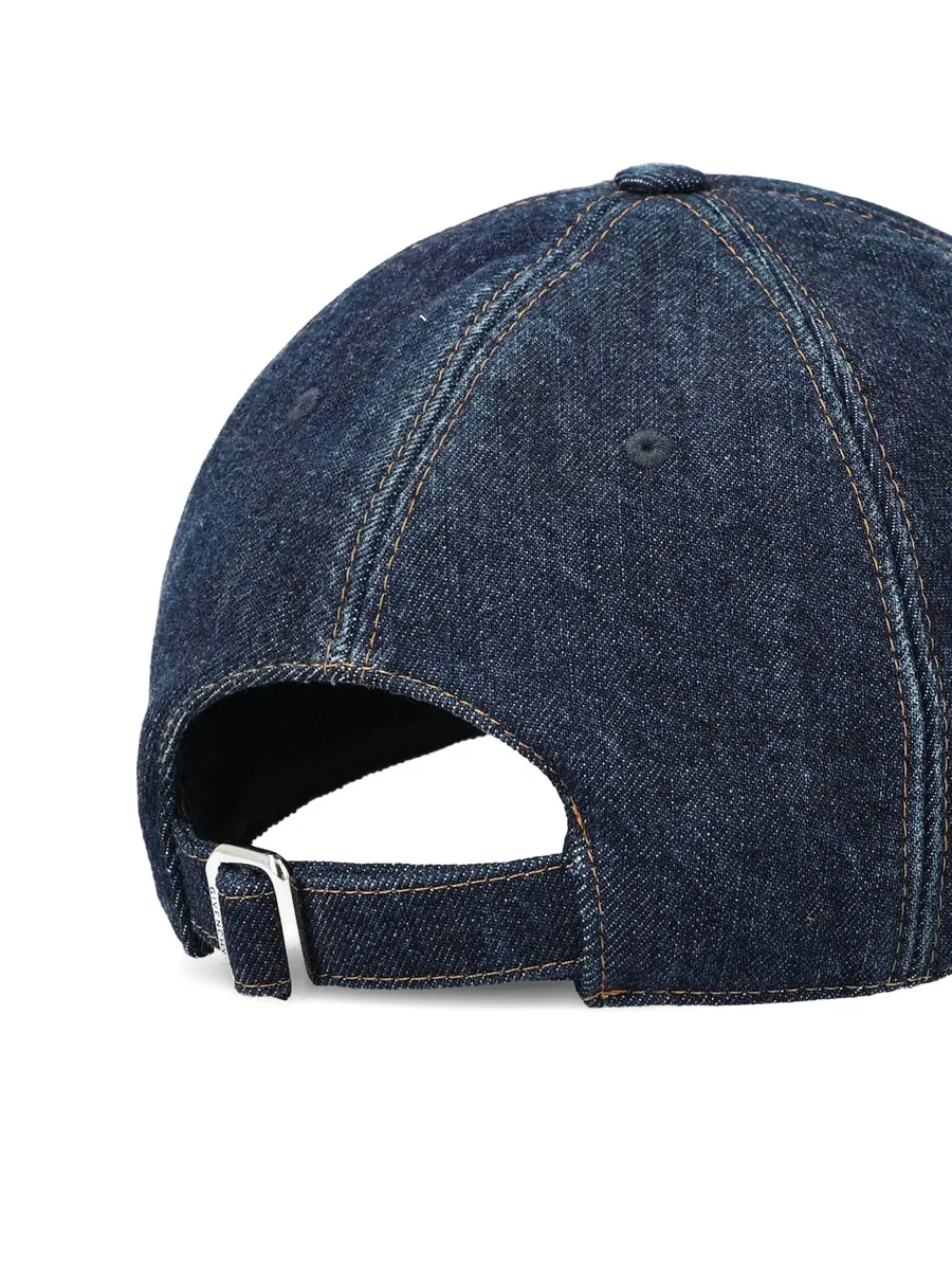 denim logo-embroidered cap 8