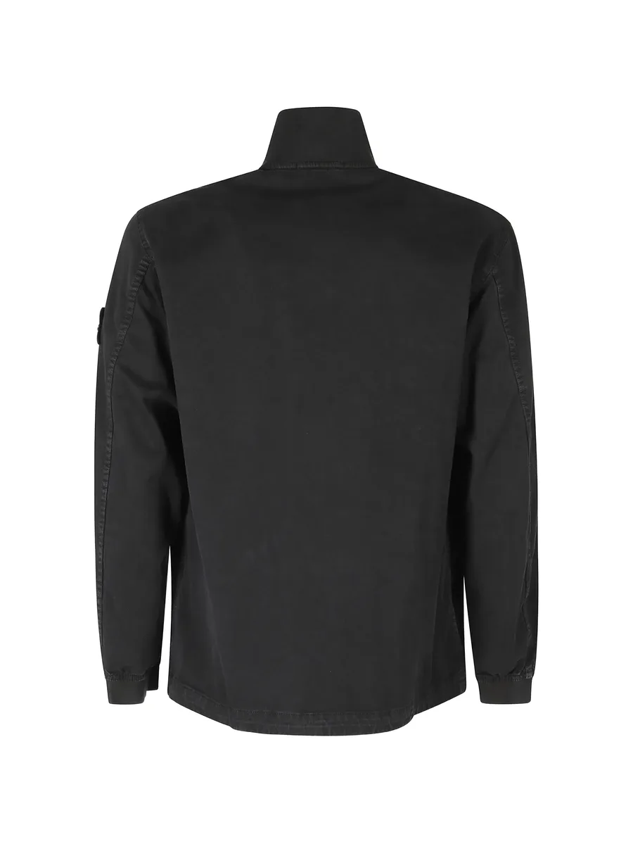 1200024 stretch organic broken twill cotton 'old' effect overshirt 2