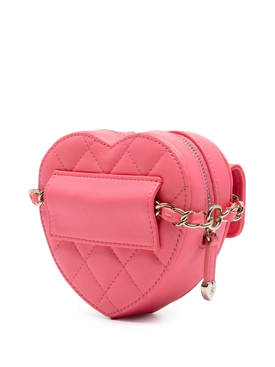 2021 Mini Lambskin CC in Love Heart crossbody bag 6