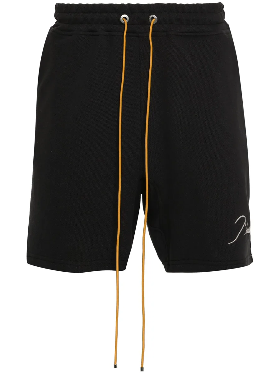 logo-embroidered piqué shorts 1