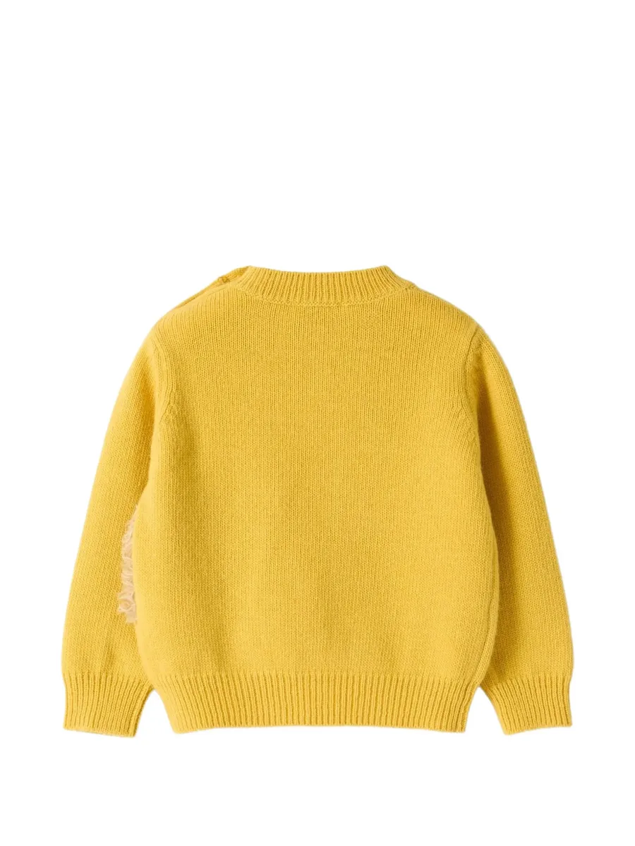 hedgehog-patch wool sweater 2