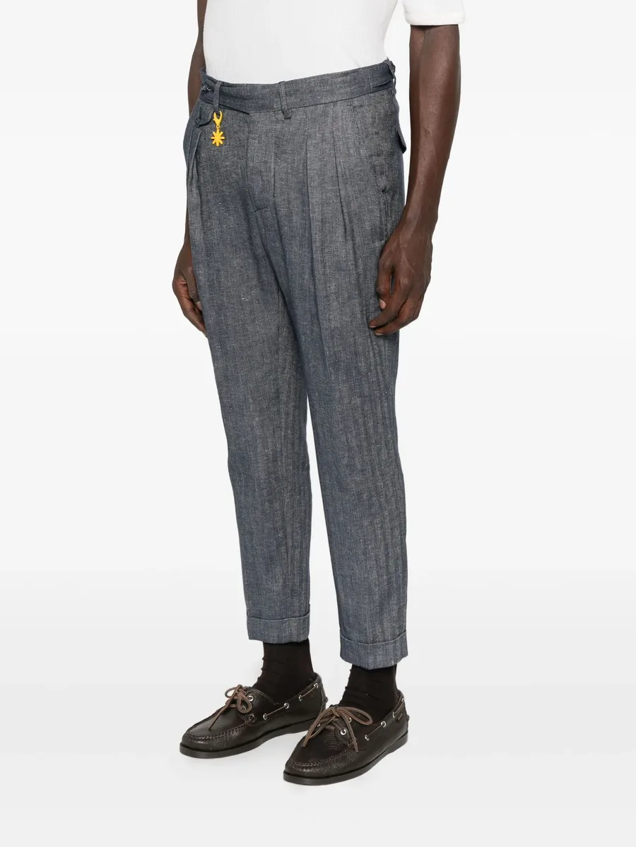 pleated star-detail trousers 5
