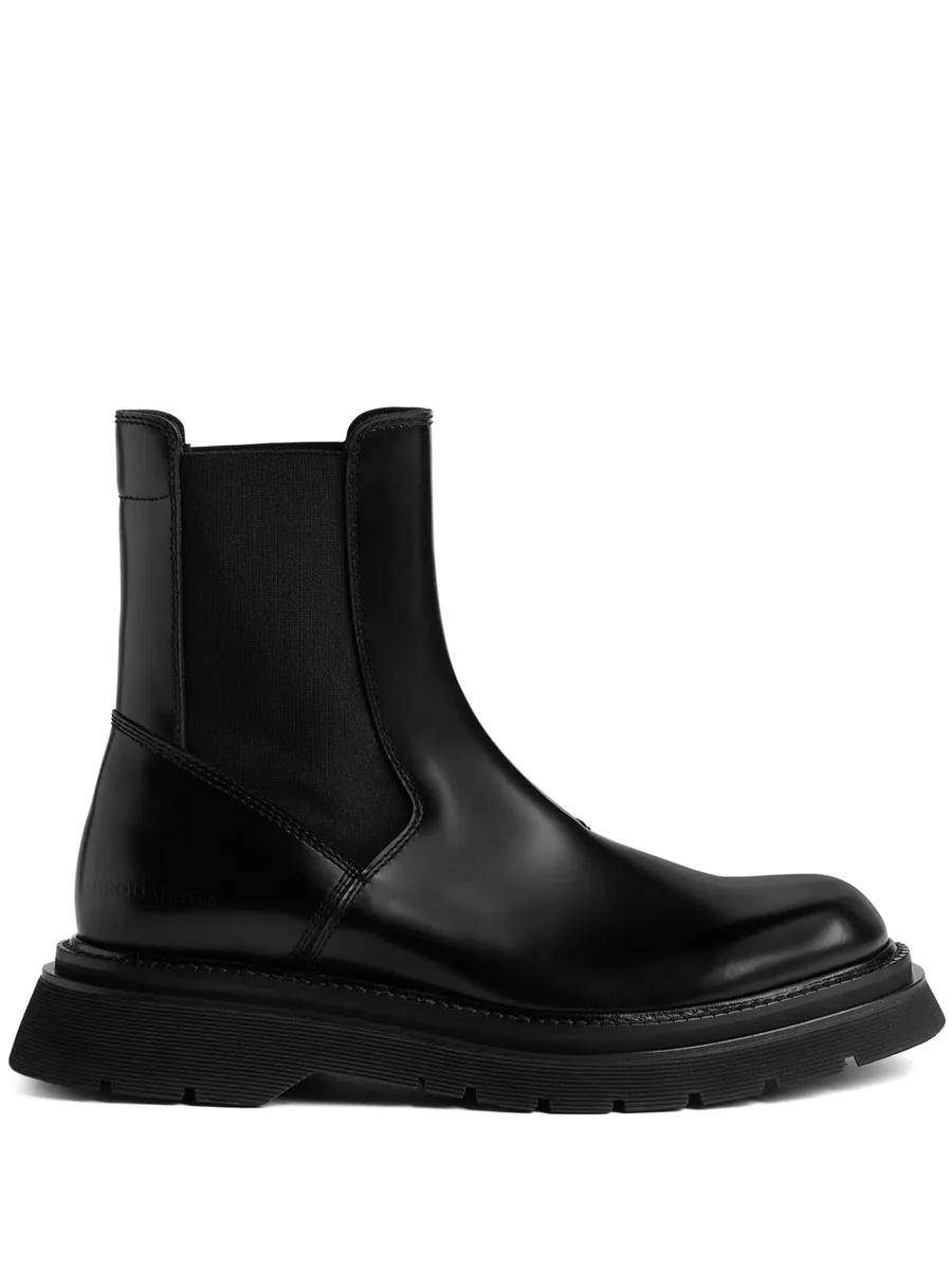 patent leather Chelsea boots 1