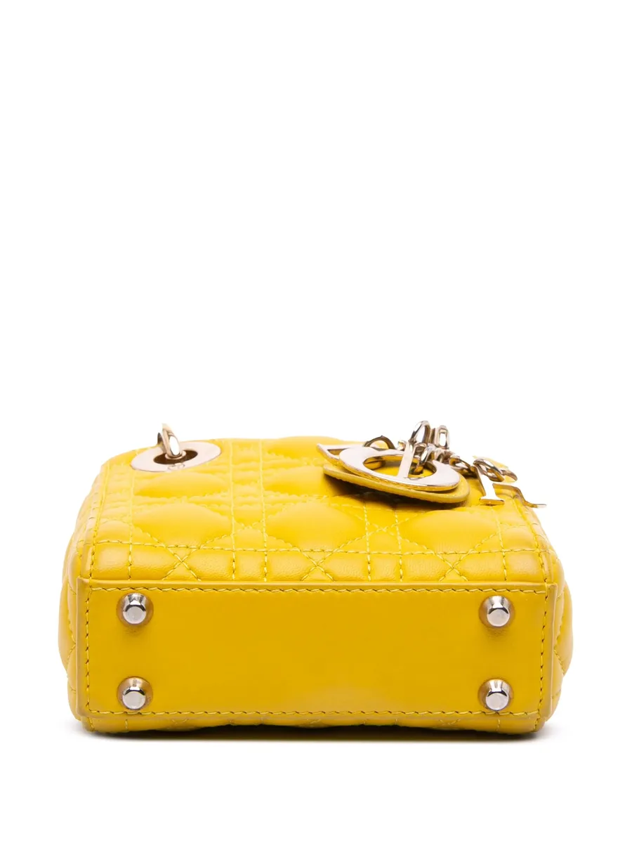 сумка-сэтчел Micro Lambskin Cannage Lady Dior (2021 год) 7