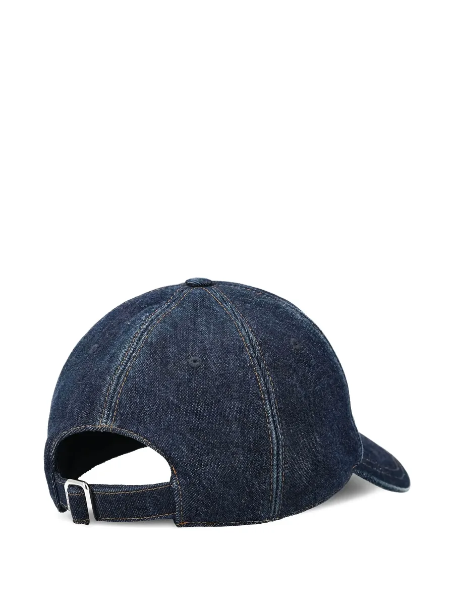 denim logo-embroidered cap 6