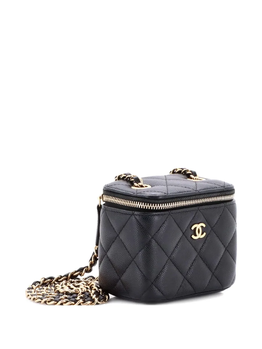 мини-сумка Classic Vanity Case with Chain Quilted Caviar Mini 6