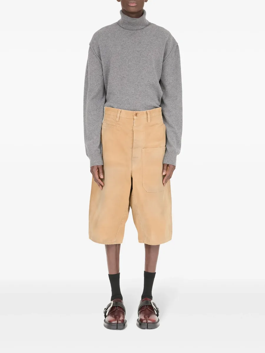 high-waisted cotton shorts 3