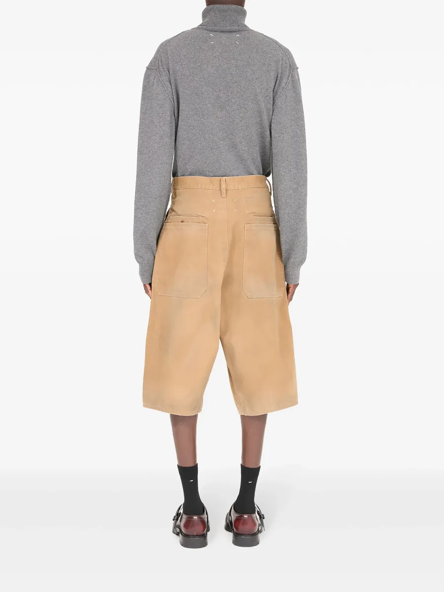 high-waisted cotton shorts 8