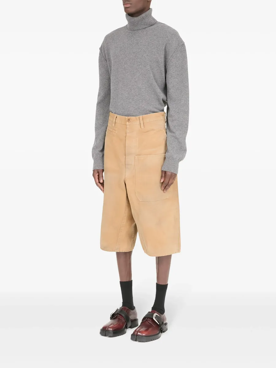 high-waisted cotton shorts 12