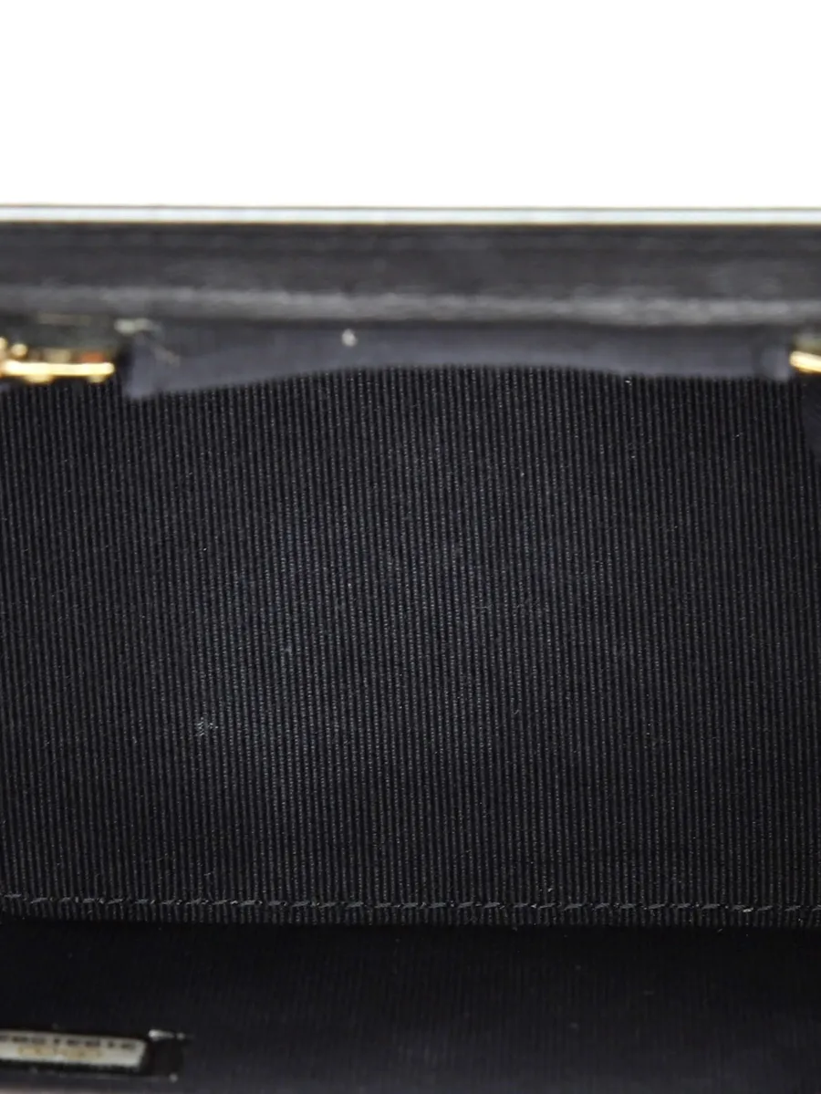 стеганая мини-сумка через плечо Classic Top Handle Vanity Case с цепочкой 12