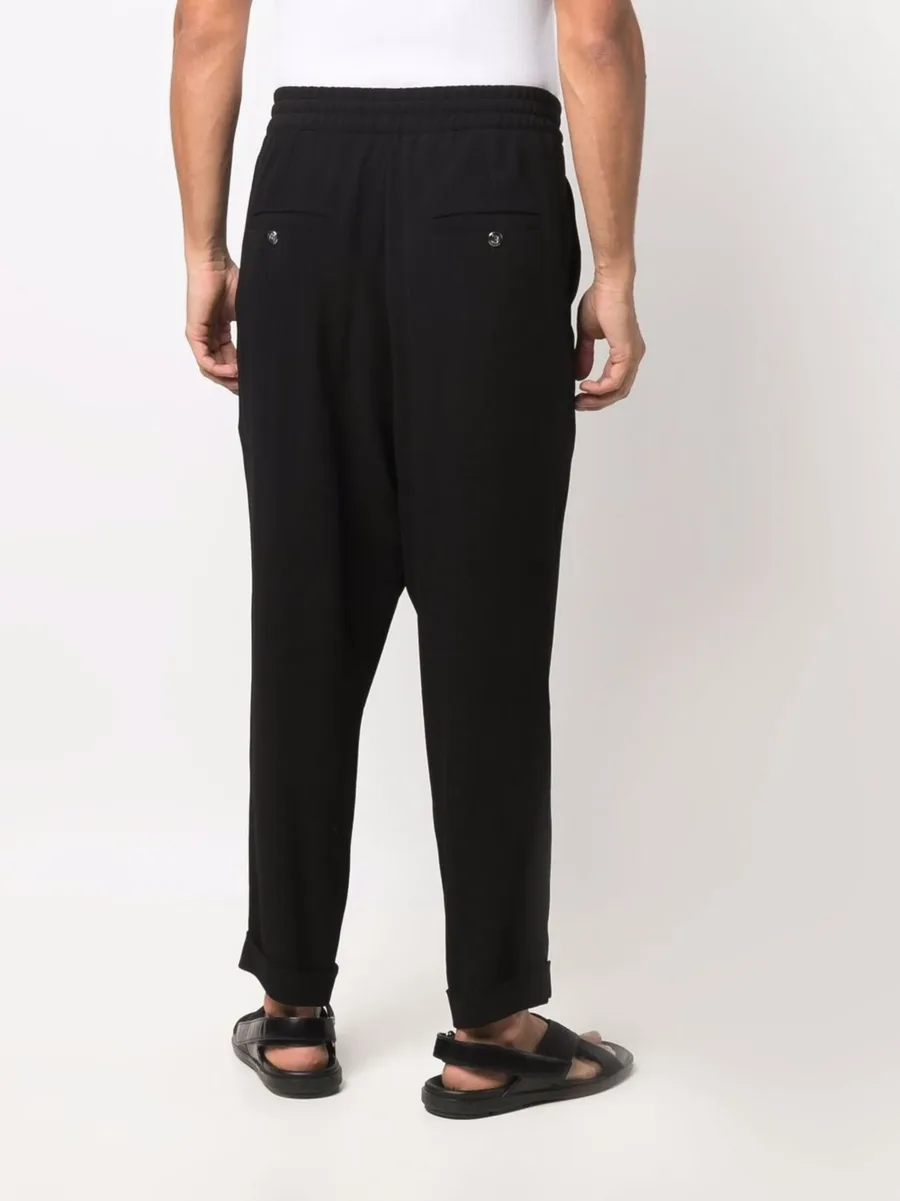 slouchy crepe tapered-leg track pants 7