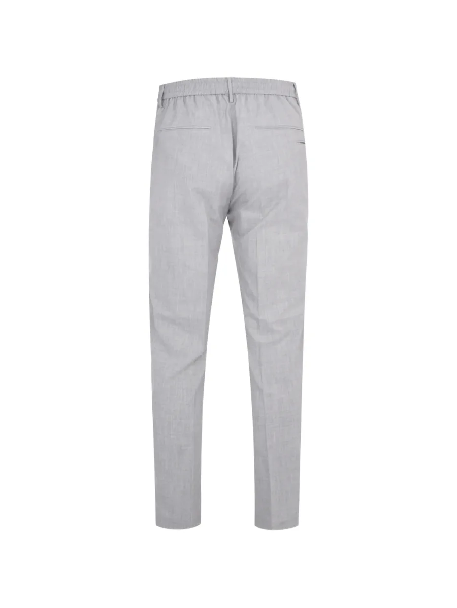 drawstring-waistband tailored trousers 3