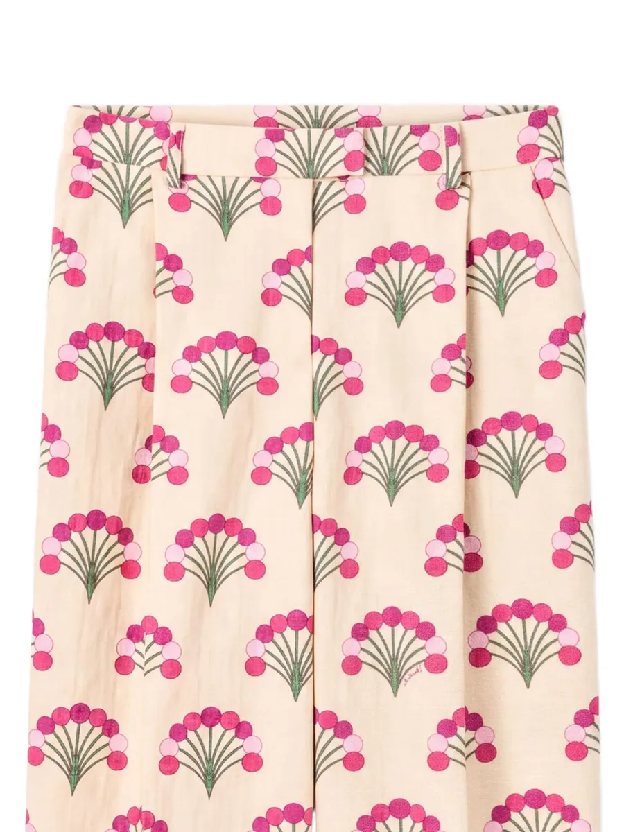 Florette ecru in rustic cotton loose pants 2